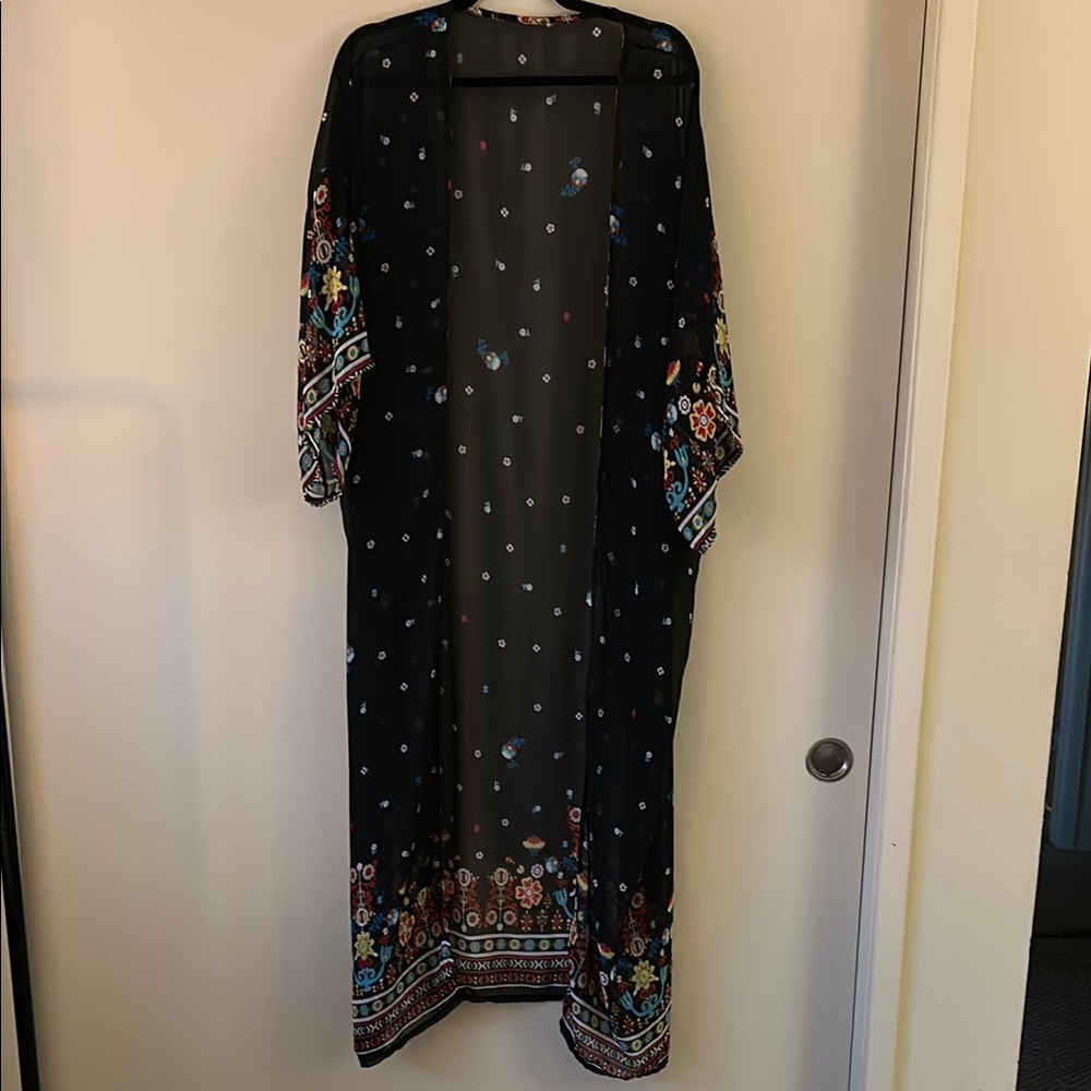 Vintage sheer kimono or pool cover up